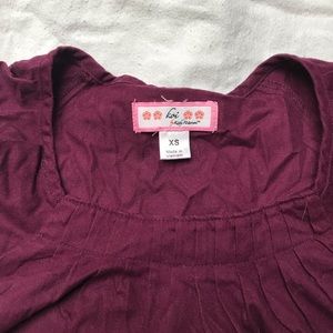 Koi scrub top, XS, maroon